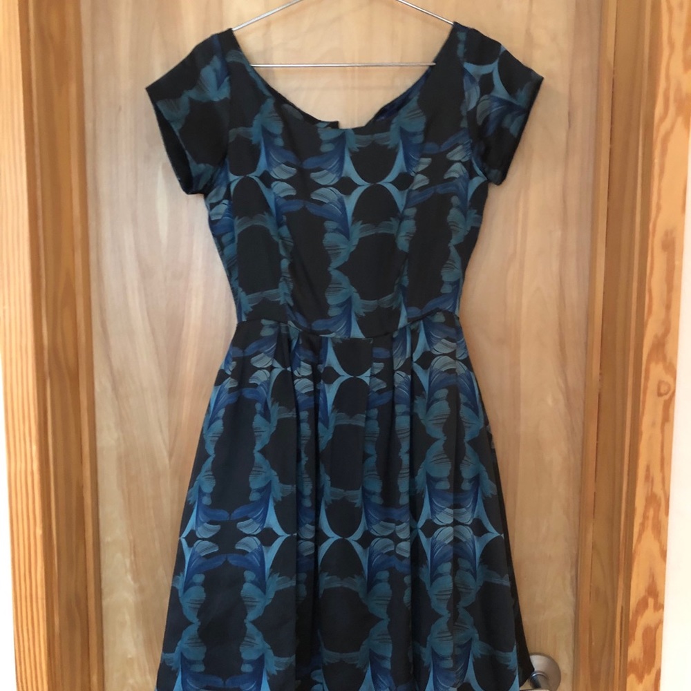 Lorick Fit & Flare Silk Dress Size 4